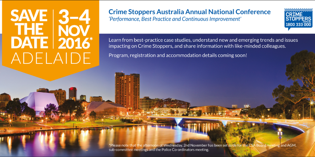 20-year anniversary and national Crime Stoppers Australia conference